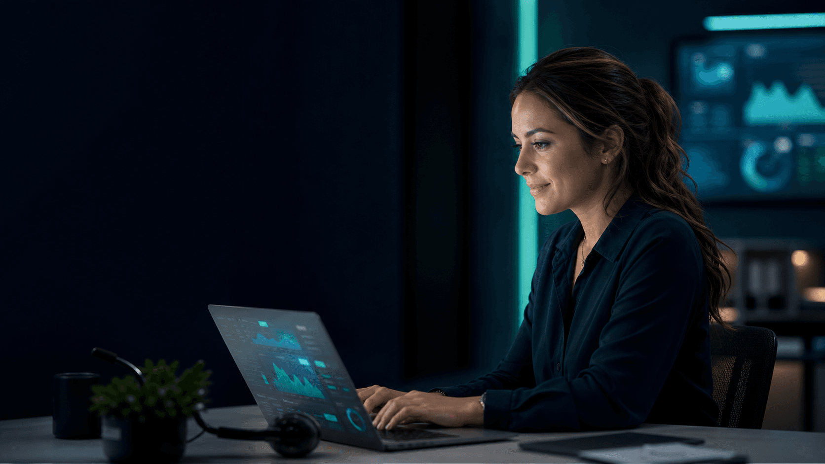 Healthcare operations coordinator reviewing AI revenue activity